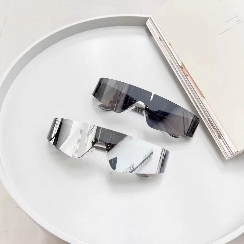 9PCS Silver Y2K Outdoor Driving Sunglasses for Men and Women