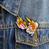 IT'S LIT Bear Flame Drip Oil Brooch Badge Bikini Ornament