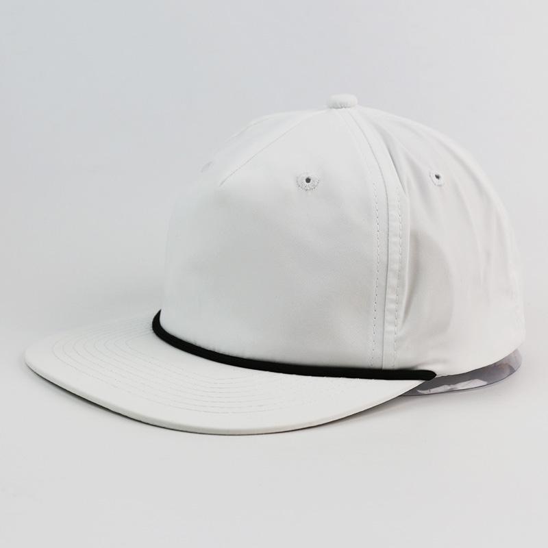HS24 Cotton Polyester Custom Plain Black 5 Panel 256 Blank Trucker Veracap Rope SnapBack Cap Hat Designer