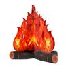 Fake Flame 3D Realistic Art Paper Red Vivid Artificial Safe Campfire for Festival