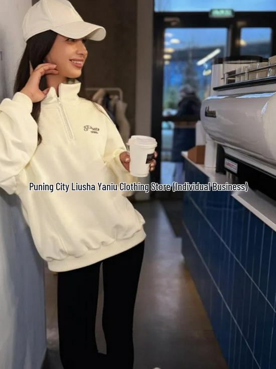 Trendy Autumn/Winter Printed Hip-Hop Versatile Pullover Zipper Hoodie