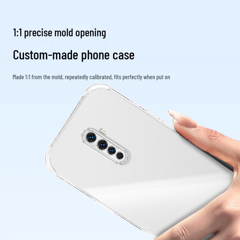 Compatible with OPPO Reno Ace and Realme X2 Pro: Airbag Anti-Fall Transparent TPU Mobile Case