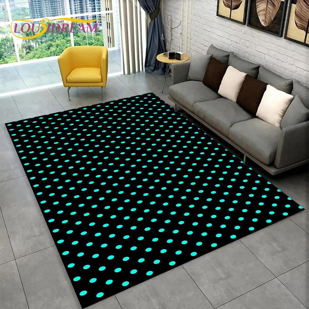 3D Abstract Modern Geometric Illusion Area Rug,Carpet Rug for Living Room Bedroom Sofa Doormat Decor,Kid Game Non-slip Floor Mat