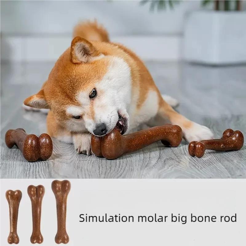 Dog Bone Chews Toys Nearly Indestructible Natural Non-Toxic Anti-bite Puppy Toys For Small Medium Large Dog Pet Chew Game Denta