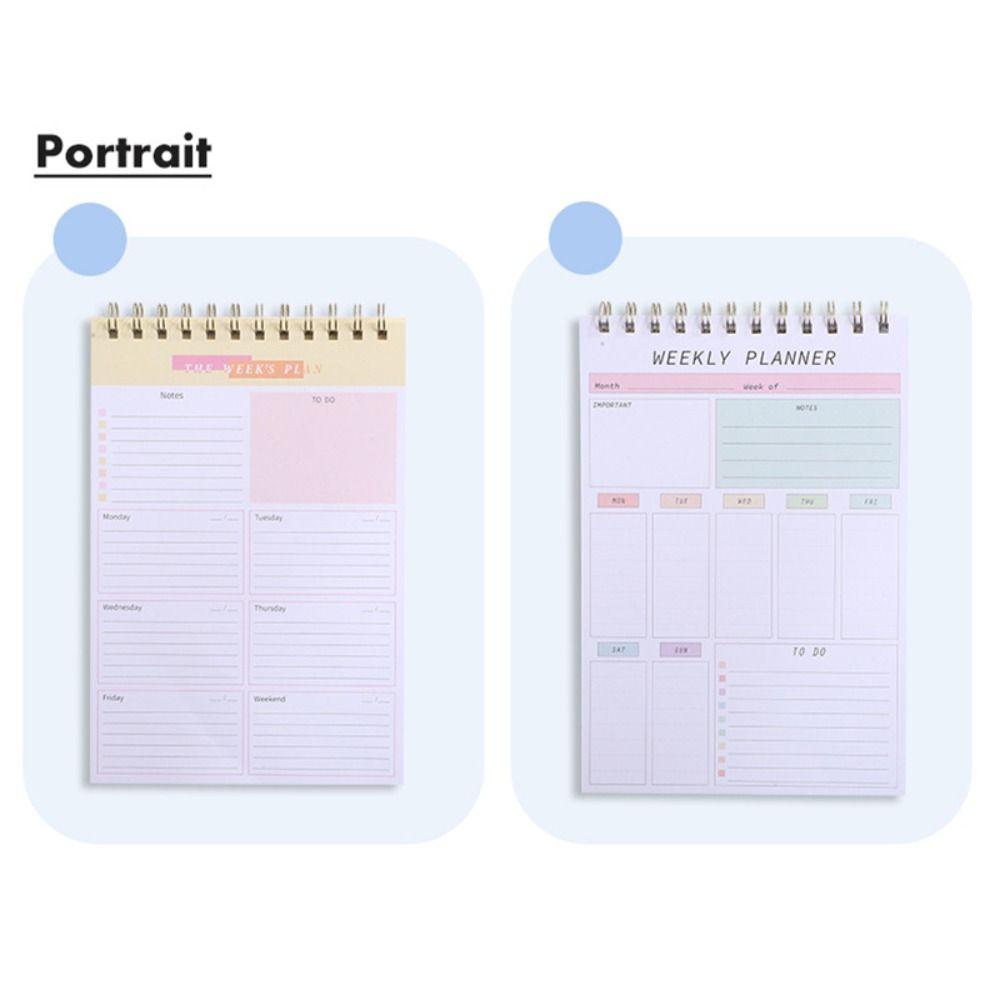 To Do List 2024 Agenda Book A5 Schedules Journal Notepad High Quality Coil Notebooks  School Office