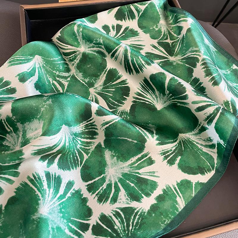 2024 New 100% Real Silk Scarf Fashion Neck Kerchief Foulard Female Bandana Scarves for Women Hijab Luxury Brand Tie Shawl Wraps