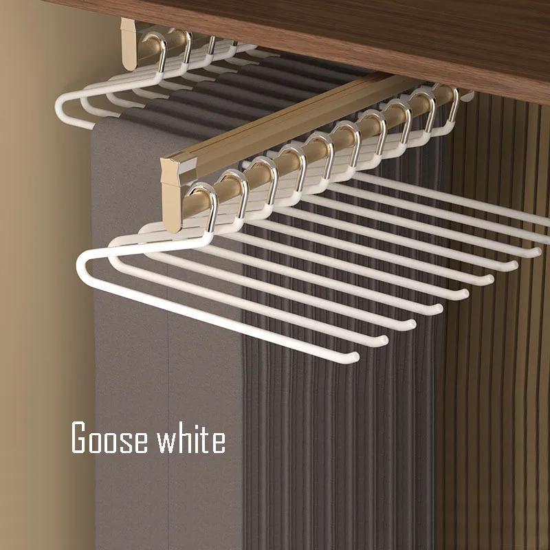 10PCS Goose Type Pants Rack Household Hanger Special Traceless Non-slip Goose Shaped Z Word Short Wardrobe Storage Artifact