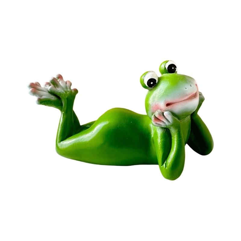 Cartoon Frogs Planter Hook Creative Resins Animal Figurine Pots Hangers Ornament for Indoor and Outdoor Plant Display