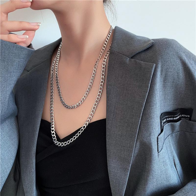 Unisex Titanstahl Halskette - Punk Hip Hop Clubbing Kette