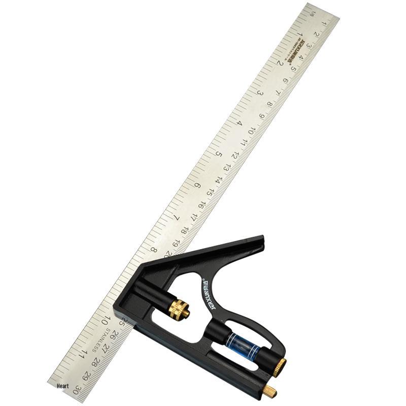JERXUN 90-Degree Movable Angle Ruler with Level