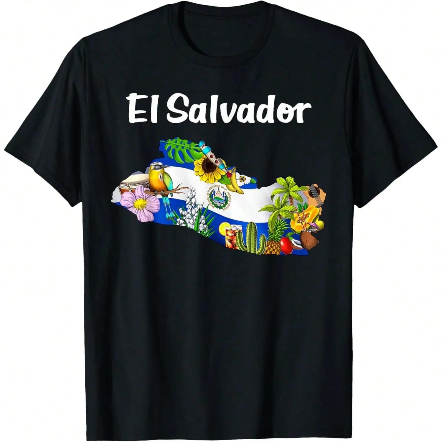 100% Cotton El Salvador Roots El Salvadoran Flag El Salvador Heritage T-Shirt S разноцветный