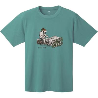 MONTBELL Sports Quick-Dry Breathable Round Neck Short Sleeve UV-Resistant  HIKING BEAR T Shirt Unisex