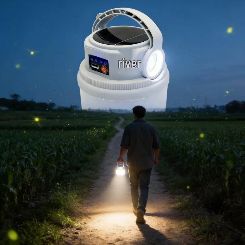 Solar Camping Lamp with Ultra-Long Battery for Outdoor, Emergency, and Tent Lighting
