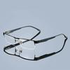 Fashion Half Frame Reading Glasses Men Women Square Metal Optical Eyeglasses Vintage Presbyopia Eyewear