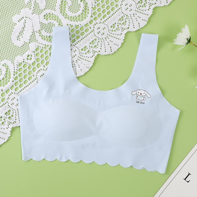 

Дышащий бесшовный цельный тренировочный бюстгальтер из ледяного шелка для девочек M (30-40 kg)