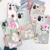 Pink Rose Flower Floral Clear Case For Xiaomi Poco X3 Nfc X3pro M3 F1 F3 For Mi 11 12 13 11x 12x Pro 11 10 Lite 11t 10t Pro