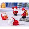 4Pcs Miniature Santa Statue Holiday Decoration Resin Craft Figurine Ornaments For Desk Shelf Festives Landscape Display 55KF