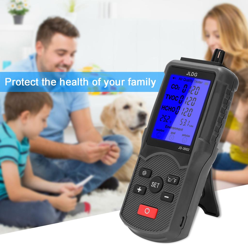 Multifunkční přístroj na měření kvality vzduchu CO2 TVOC Měřič teploty a vlhkosti vzduchu s USB