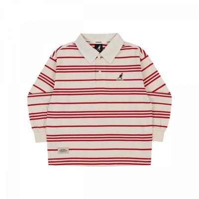 STripe Collar T shirT Red Sa 0104