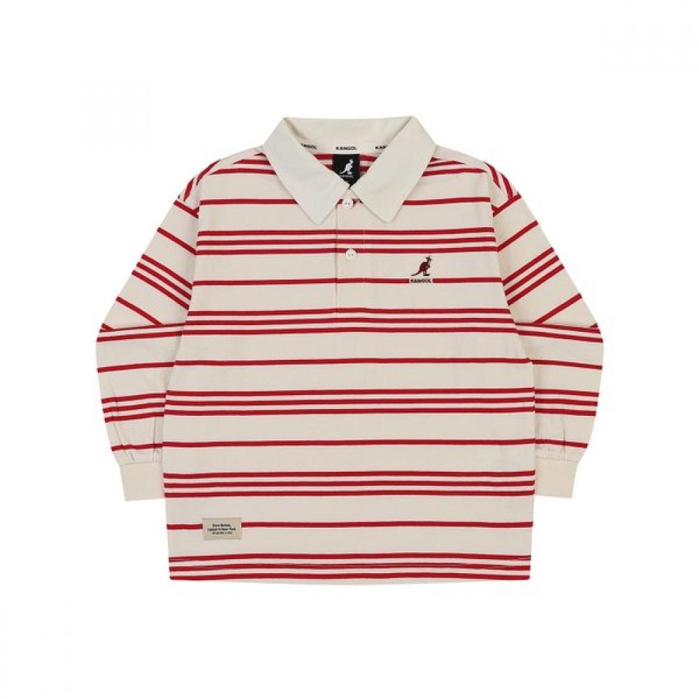 Kangol Kids STripe Collar T shirT Red Sa 0104 Red/110