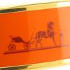 Used HERMES Bangle Emilel GM Metal 32.9g Orange Bracelet