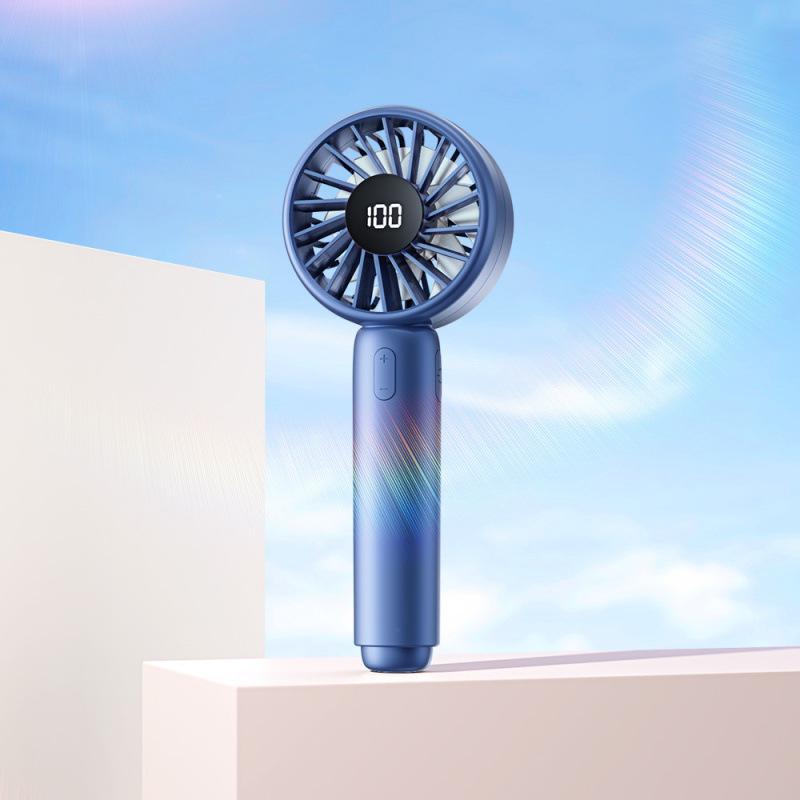 

Rechargeable 100-Speed Mini Handheld Turbo Fan - Portable & Desktop Electric Fan 171*67.6*33mm синий