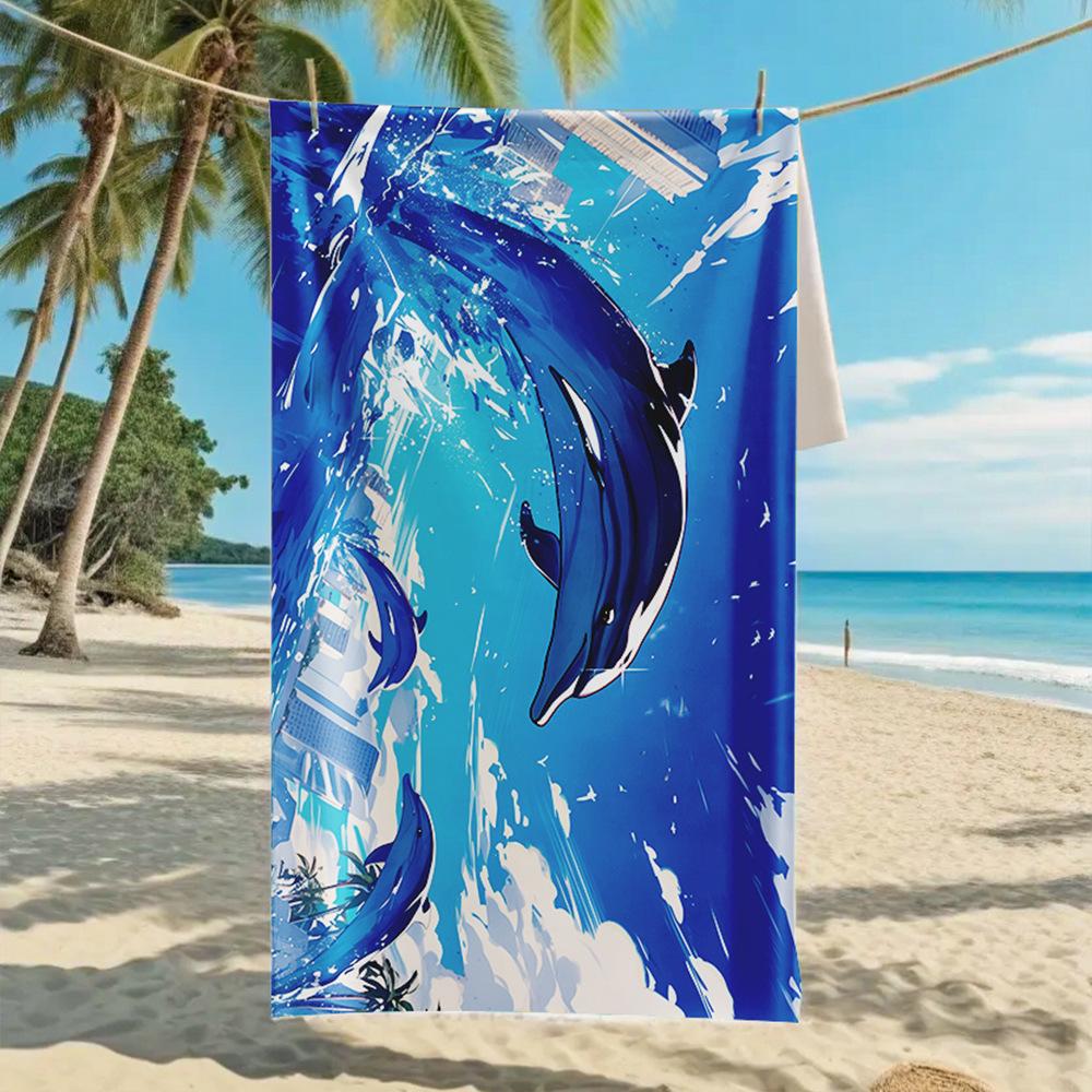 New, Double-sided Velvet Beach Towel, Support Surf Towel, Sports Towel.
