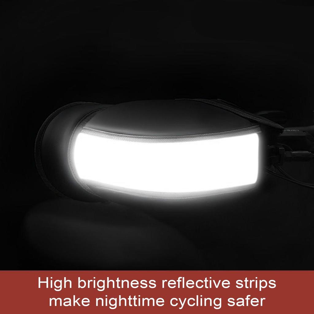 Motorcycle Handlebar Gloves Muffs Winter Warm Handle Gloves PU Waterproof Windproof Motorbike Handle Bar Hand Cover Muffs