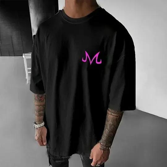 2026 Broly Dragon Ball Locker geschnittenes T-Shirt Unisex Anime Muskel Grafik-T-Shirt Streetwear Tintenspritzer Dämonenhörner Baumwolle Lässig Streetwear