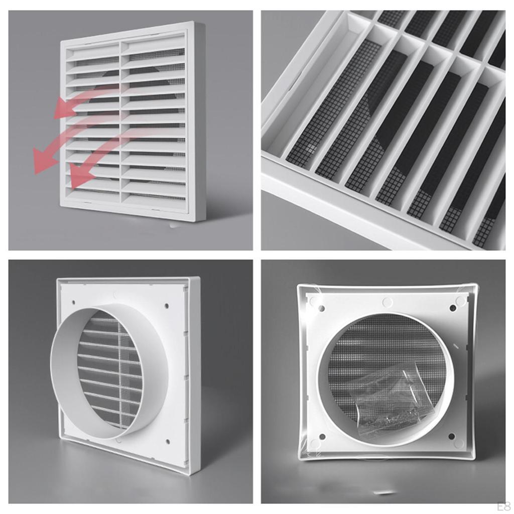 Ventilation Grille Air Exhaust Outlet Return Grill Cover Vent Louver Replaces for Shed