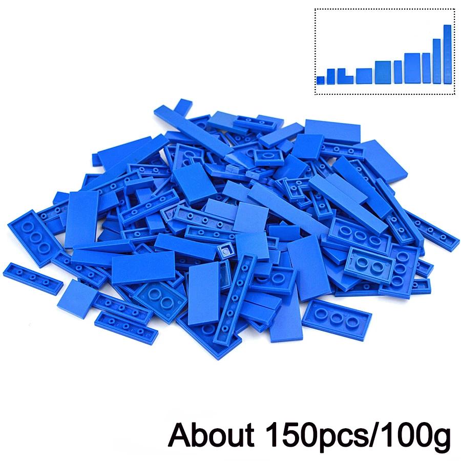 150PCS City Thin Bricks Multicolour DIY Model Smooth Thin Building Blocks Toy Parts Bulk Figures Educational Children Toys Gift