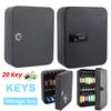 Combination Key Cabinet 20 Key Hooks Key Cabinet Wall Mount with Key/Code Lock Key Storage Lock Box Key Holder Box Wall Mount