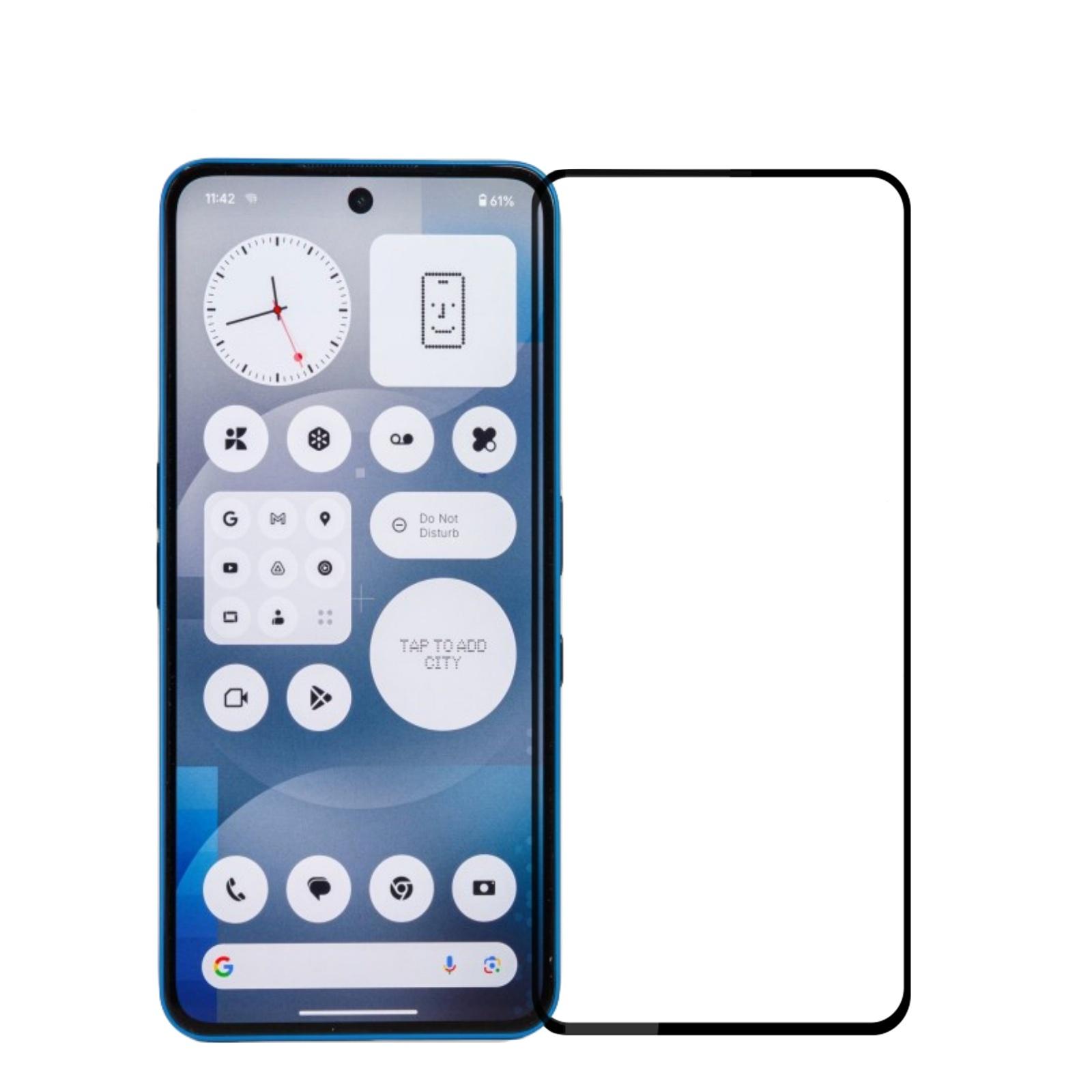 

Ні за що Телефон (3а) Pro/Nothing Phone (3а) Захисне скло MOFI 9H Повністю клейове Повне покриття Високоалюмінієво-силікатна скляна плівка Black