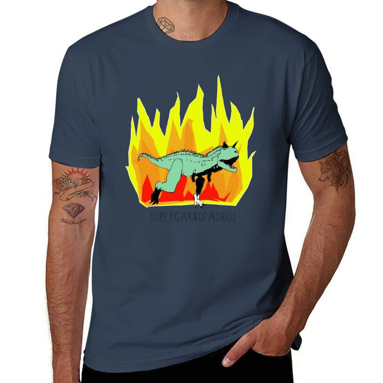 Supercarnotaurus With Black Letters Tshirt Holiday All Match Tshirt S