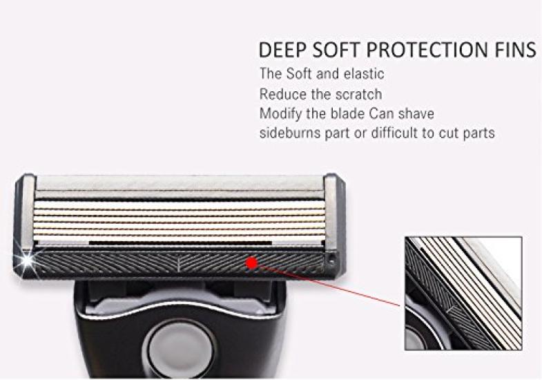 Close for Wet Replacement Blades Men's T-shaped Shaver, German-made, 6-blade, Shave, Washable/Suitable Shaving, (4-piece set)