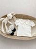 Baby Girl Summer 2 Piece Set Short Sleeve T Shirt with Ruffle Romper