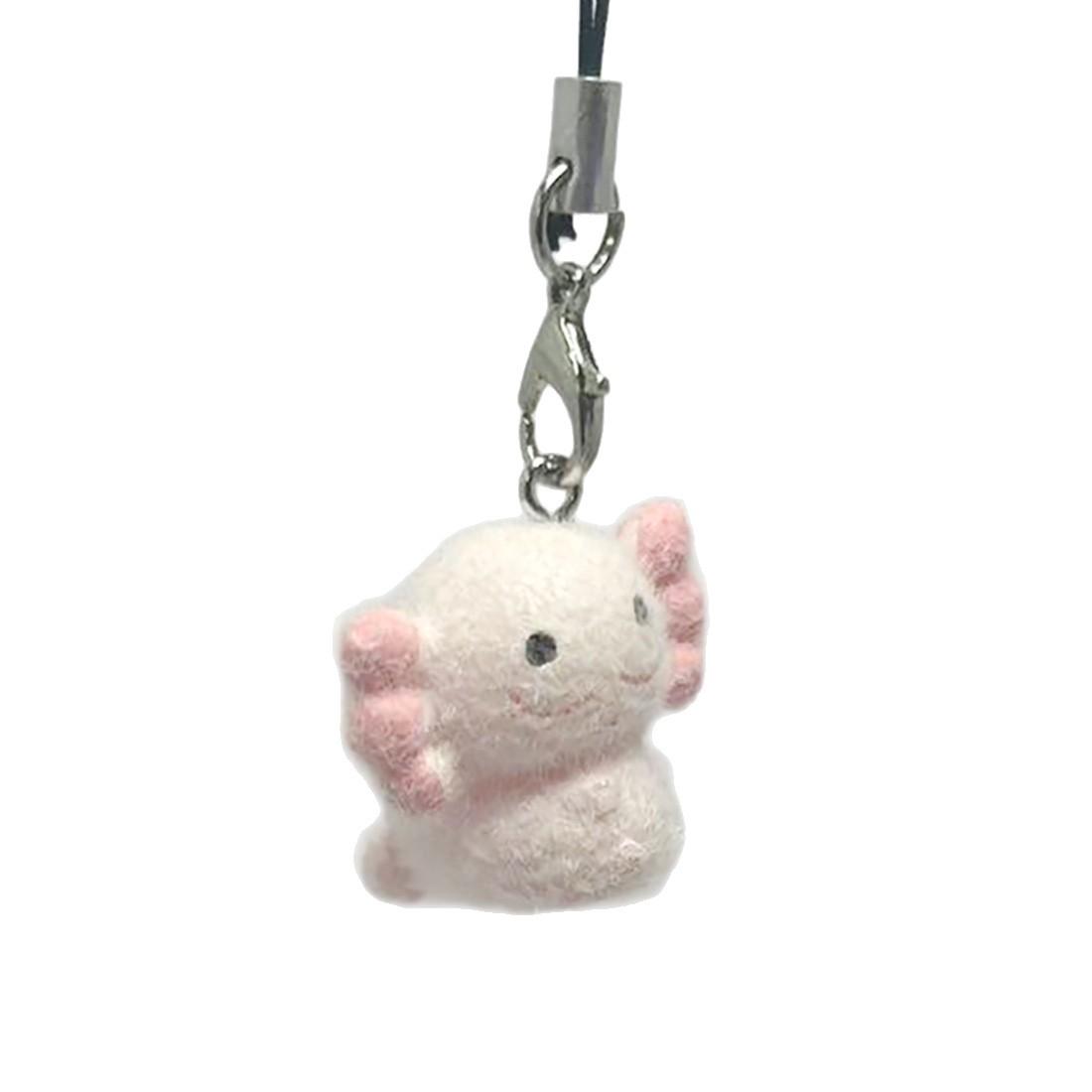 3D брелок-подвеска для телефона с аксолотлем из смолы Blue Axolotl with Lanyard