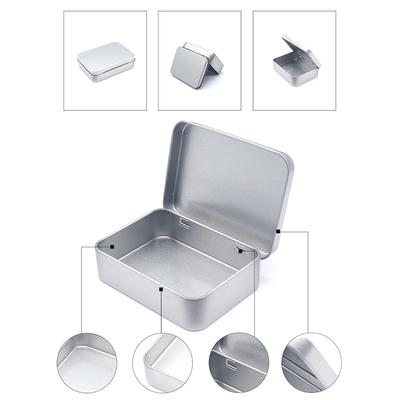 Caja de Lata Pequeña de Dibujos Animados Estuche para Guardar Horquillas Rectangular Organizador de Joyas Cosméticos Para Caramelos Pastillas Caja Vacía con Bisagras