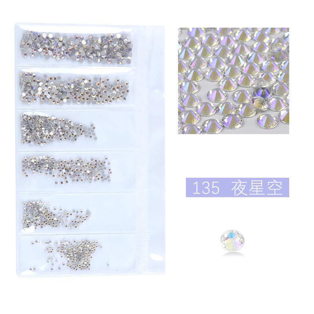 Flat Bottom Rhinestone Nail Drill Diy Nail Mobile Phone Case Sticker Drill, Jewelry Accessories, Bag Size Mixed Nail Drill