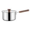 ZISIZ 16cm Triple-Layer Steel Milk Pot with Steamer