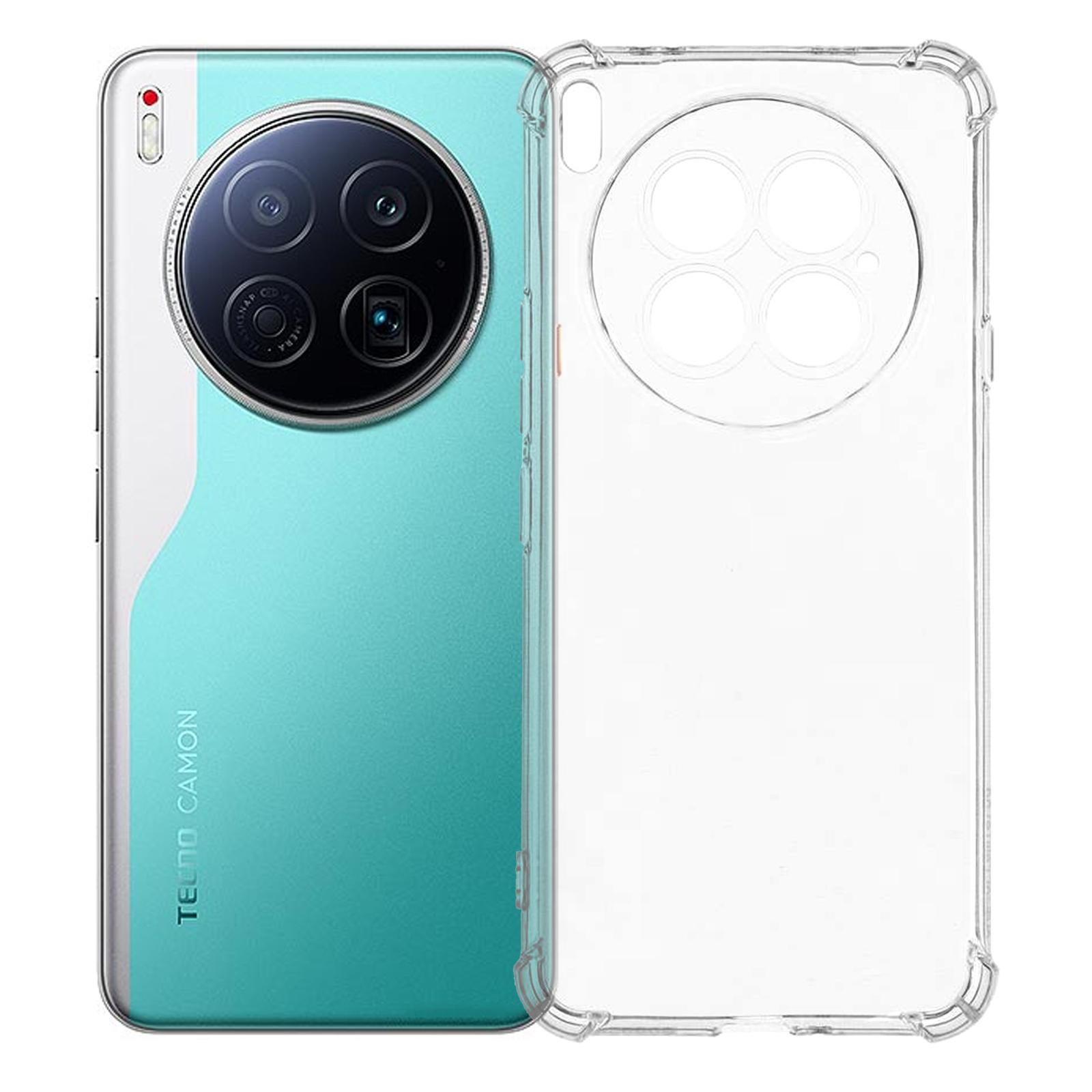 

Для TECNO Camon 40 Premier 5G Чехол для телефона Усиленный Четырехугольный Противоударный Прозрачный ТПУ Чехол A