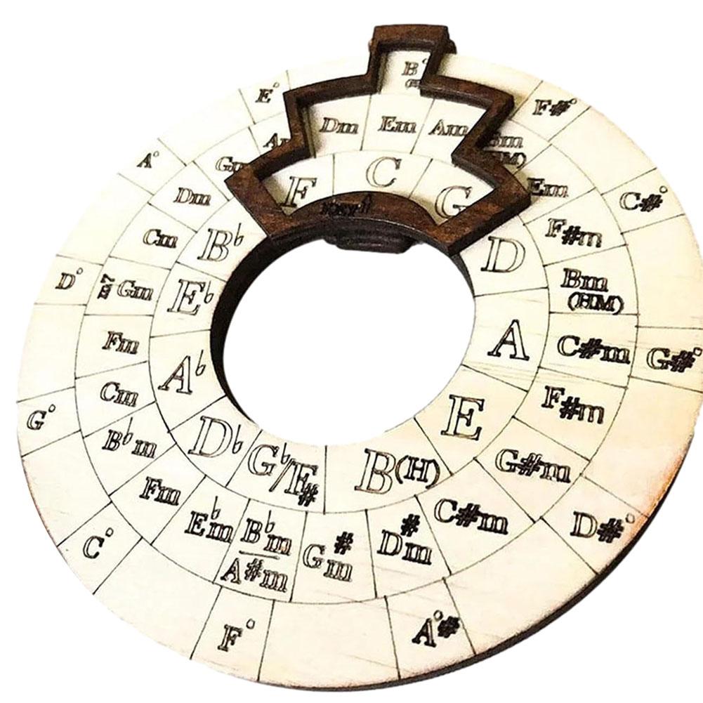 Wooden Melody Tool Circle Wooden Wheel Musical Educational Tool Musical Instruments Accessories For Sheet Music Chords Keys