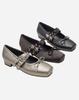 [Tagtraume] Gallo Square Toe Ribbon Two Buckle Mary Jane Sneakers Flats [Versand aus Korea] 100% Authentisch