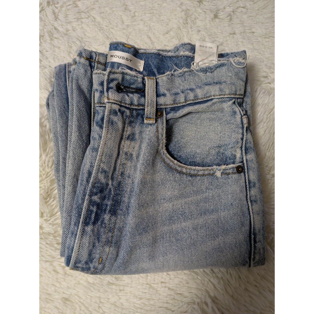 MOUSSY denim jeans light blue size 24 equivalent to S size