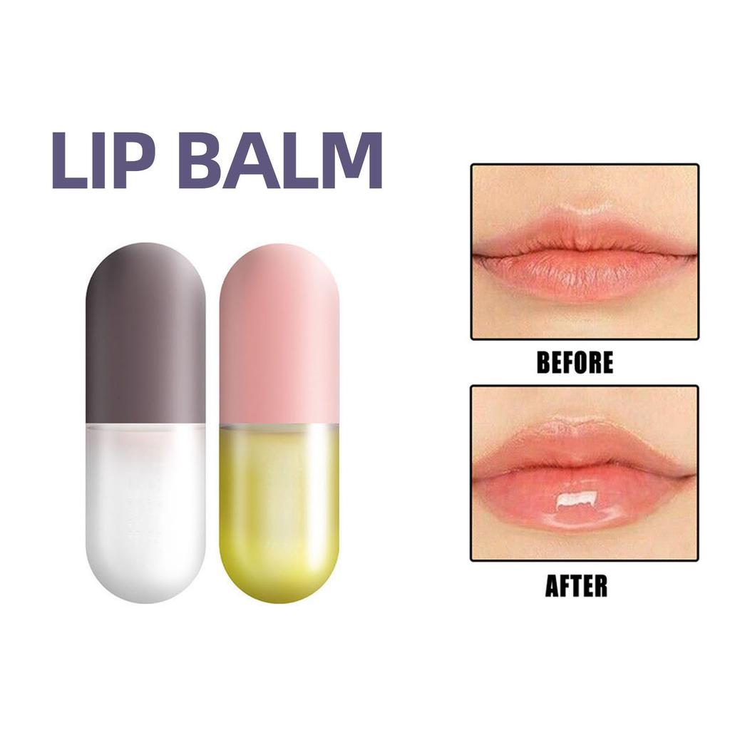 Lippenaufpolsterungs-Set, Natürlicher Lippenaufpolsterer, Lippenpflege, Lippenaufpolsterungs-Gloss, Lippenfeuchtigkeitspflege Schön, Tages- und Nachtset(5,5 ml*2)