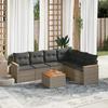 VidaXL Garden Lounge Set with Cushions 7 Pcs, Patio Sofas, Patio Furniture Set, Outdoor Furniture, Grey 3226011