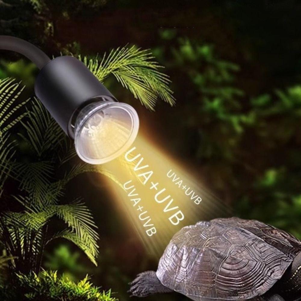 Curved Long Holder Reptile Heat Lamp 25W/50W/75W Pet Heat Bulb Temperature Controller