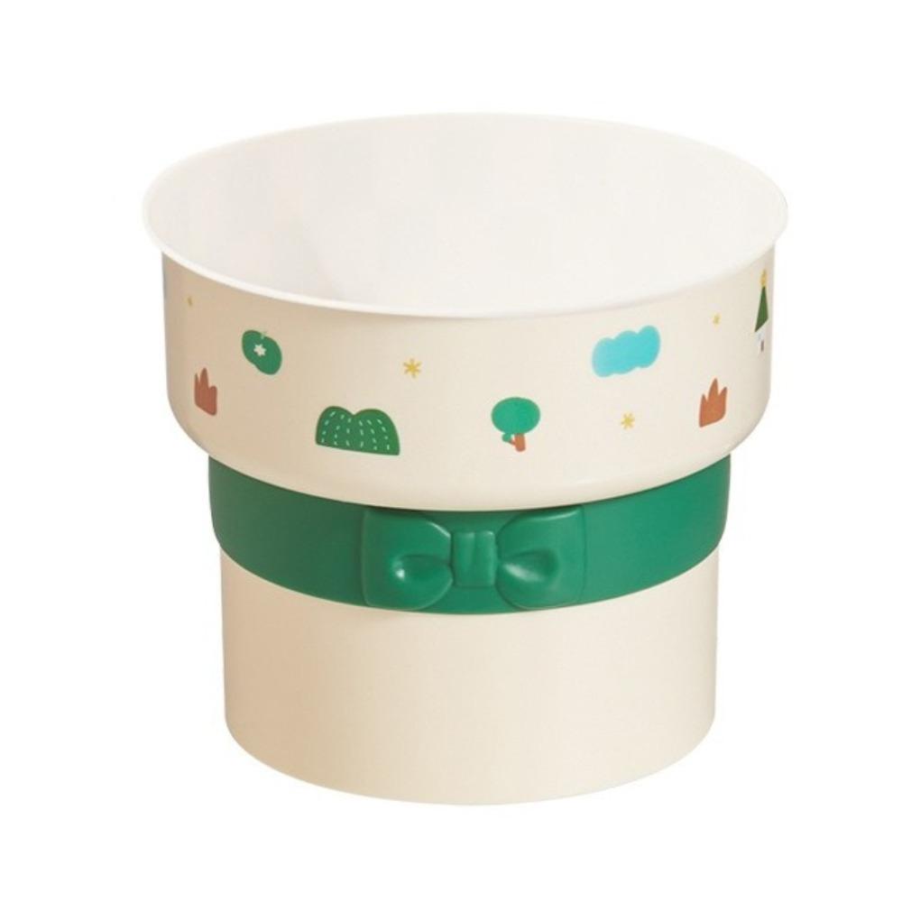 Stainless Steel Elevated Cat Bowl Anti-Tip Anti-Spill Pet Bowl Pet Food Bowl Indoor Use Style B Green