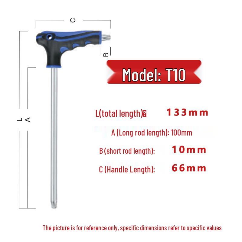 

Imported T-Handle Star-Shaped Hex Wrench & Screwdriver Set (Sizes: T10, T15, T20, T25, T30, T40)