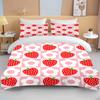 Sweet Strawberry Print Bedding Set Duvet Cover 1 Duvet Cover 2 Pillowcases Adult And Kids Bedding Set Luxury Queen Bedding Set